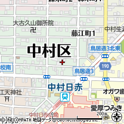 愛知県名古屋市中村区藤江町2丁目周辺の地図