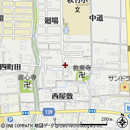 愛知県あま市七宝町秋竹（杁先）周辺の地図