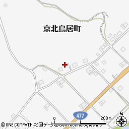 京都府京都市右京区京北鳥居町（市無）周辺の地図