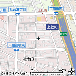 愛知県名古屋市名東区社台3丁目43周辺の地図