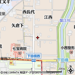 愛知県あま市七宝町下田江西79周辺の地図