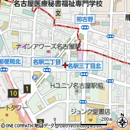 株式会社レンタリース東海バジェットレンタカー　名古屋駅前店周辺の地図