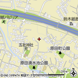 静岡県富士市原田周辺の地図