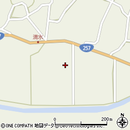 愛知県北設楽郡設楽町西納庫池田周辺の地図