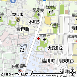 理容山田周辺の地図