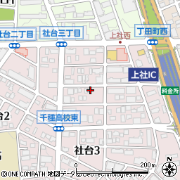 愛知県名古屋市名東区社台3丁目37周辺の地図