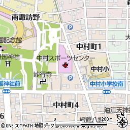 名古屋市中村スポーツセンター周辺の地図