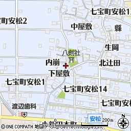 愛知県あま市七宝町安松下屋敷周辺の地図