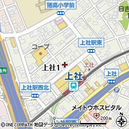 中京銀行上社支店周辺の地図