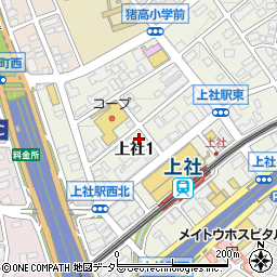 愛知県名古屋市名東区上社1丁目504周辺の地図