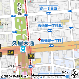愛知県名古屋市東区泉1丁目23周辺の地図