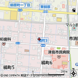 ファミリーマート津島市民病院前店周辺の地図