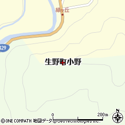 兵庫県朝来市生野町小野周辺の地図
