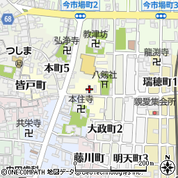 愛知県津島市中野町周辺の地図