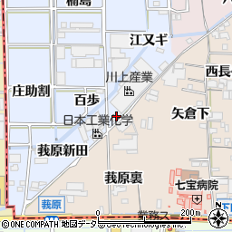 愛知県あま市乙之子百歩4周辺の地図