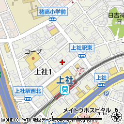 中日新聞　藤森専売店周辺の地図