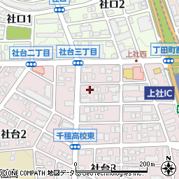 愛知県名古屋市名東区社台3丁目27周辺の地図