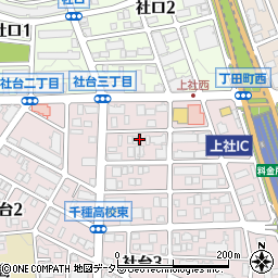 愛知県名古屋市名東区社台3丁目22周辺の地図