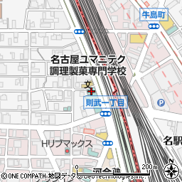 松屋名駅西店周辺の地図