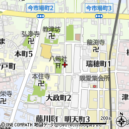 愛知県津島市大政町1丁目周辺の地図