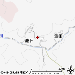 愛知県豊田市松嶺町（池下）周辺の地図