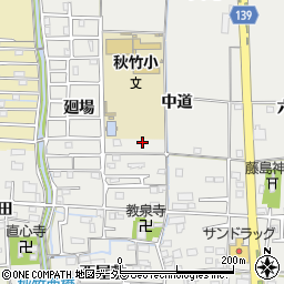 愛知県あま市七宝町秋竹（中道）周辺の地図