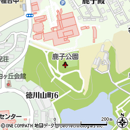 鹿子公園トイレ周辺の地図