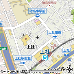 上社駅前駐車場　【土日祝日限定】周辺の地図