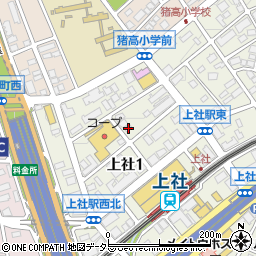 愛知県名古屋市名東区上社1丁目212周辺の地図