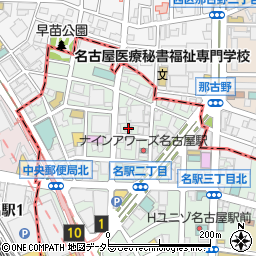 カギの２４時間救急車名駅・岩塚・那古野周辺の地図