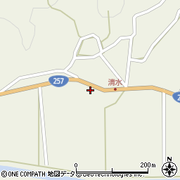 愛知県北設楽郡設楽町西納庫浜井場周辺の地図