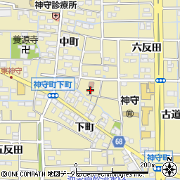 愛知県津島市神守町中町188周辺の地図