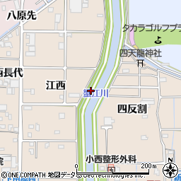 愛知県あま市七宝町下田東長代周辺の地図