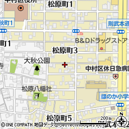 愛知県名古屋市中村区松原町周辺の地図