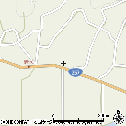愛知県北設楽郡設楽町西納庫梅ノ木周辺の地図