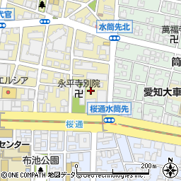 愛知県名古屋市東区代官町41周辺の地図