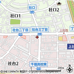 愛知県名古屋市名東区社台2丁目1周辺の地図
