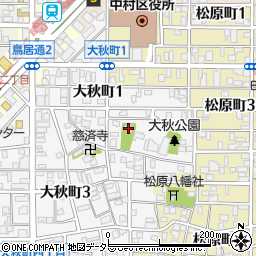 大秋八幡社周辺の地図