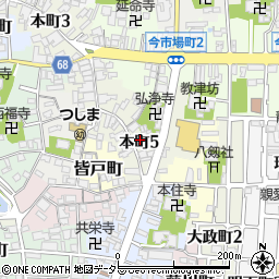 愛知県津島市本町周辺の地図