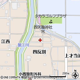 愛知県あま市七宝町下田（四反割）周辺の地図