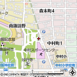 愛知県名古屋市中村区中村町（待屋）周辺の地図