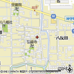 愛知県津島市越津町周辺の地図