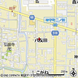 愛知県津島市神守町八反田周辺の地図