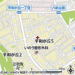 愛知県名古屋市名東区平和が丘5丁目89周辺の地図