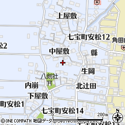 愛知県あま市七宝町安松周辺の地図