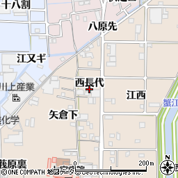愛知県あま市七宝町下田西長代周辺の地図