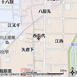 愛知県あま市七宝町下田（西長代）周辺の地図