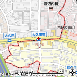 大久田東周辺の地図