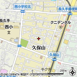 愛知県長久手市久保山周辺の地図