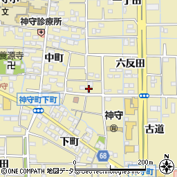 愛知県津島市神守町中町214周辺の地図
